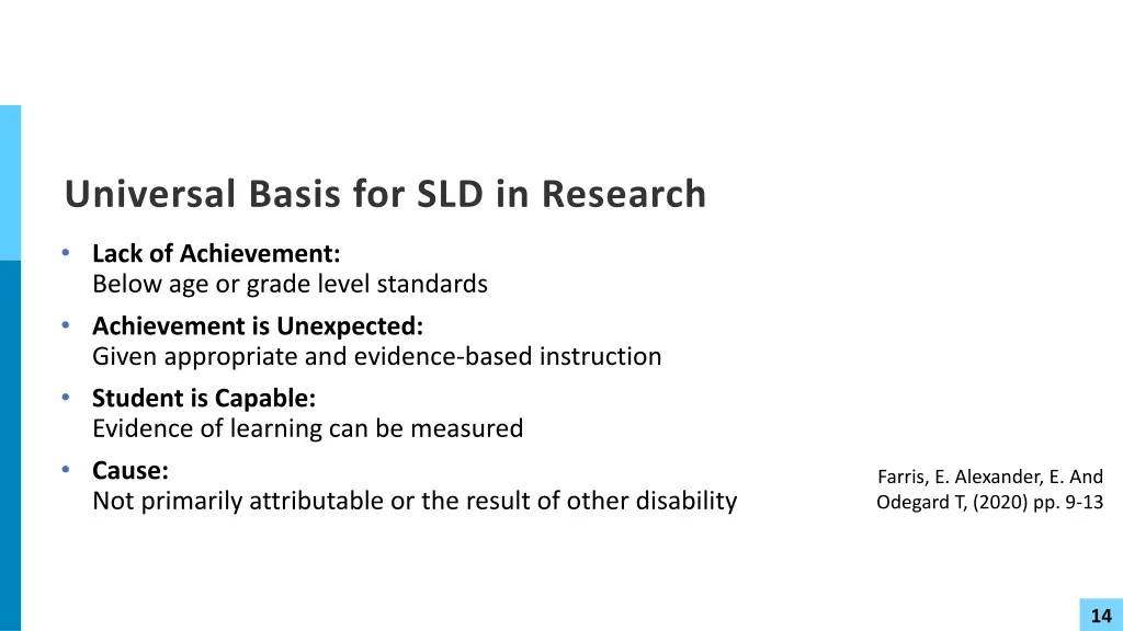 universal basis for sld in research