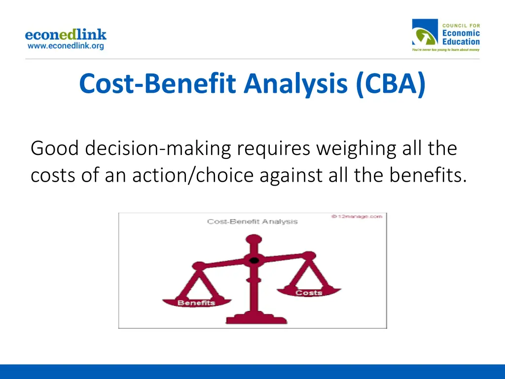 cost benefit analysis cba