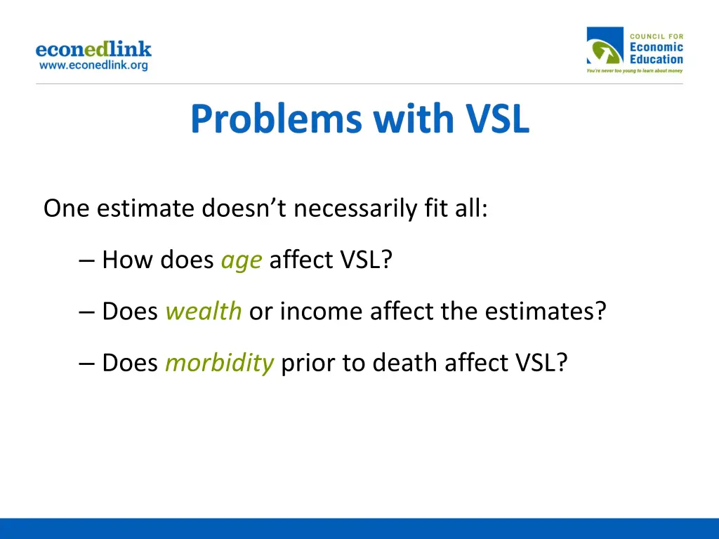 one estimate doesn t necessarily fit all