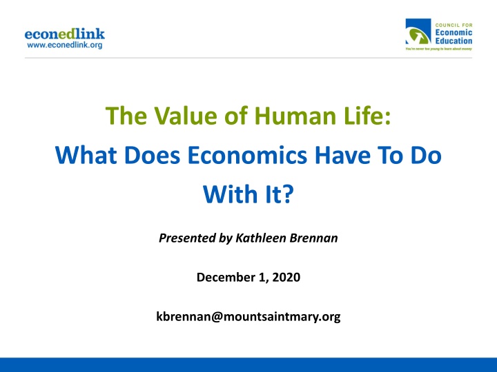 the value of human life what does economics have
