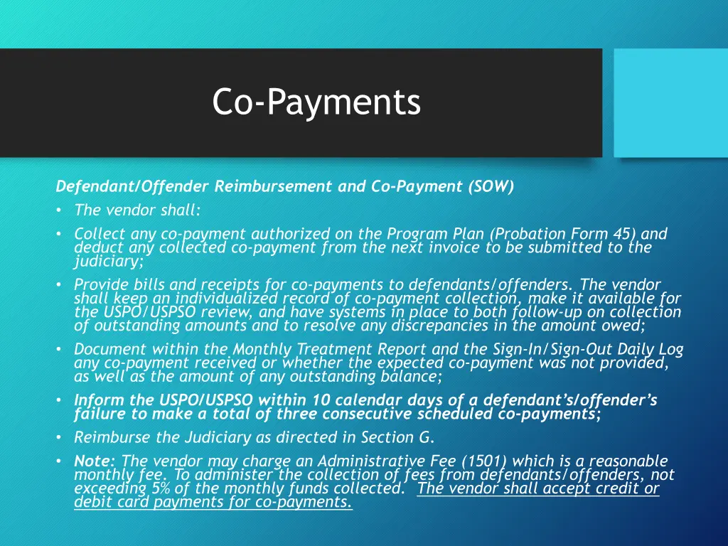 co payments