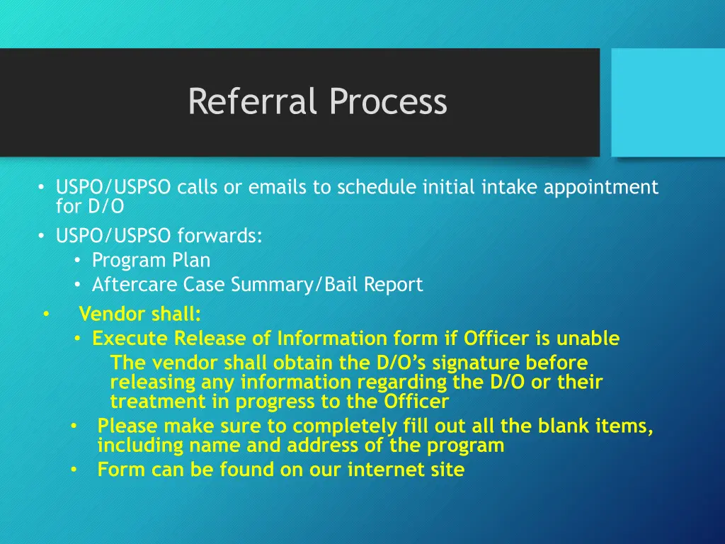 referral process