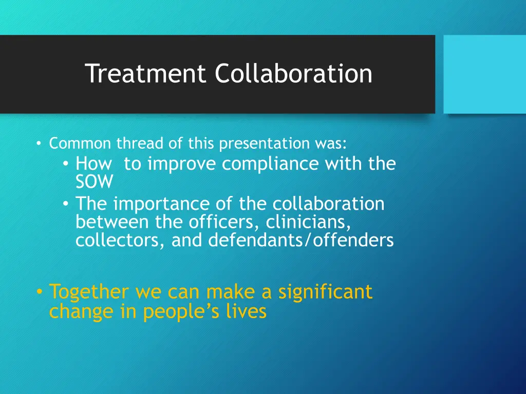 treatment collaboration