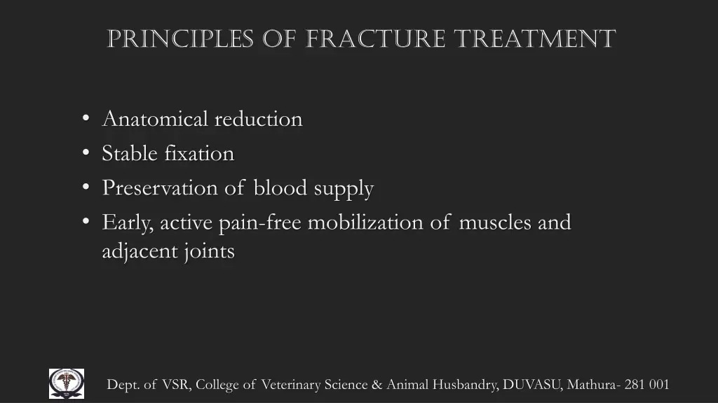 principles of fracture treatment