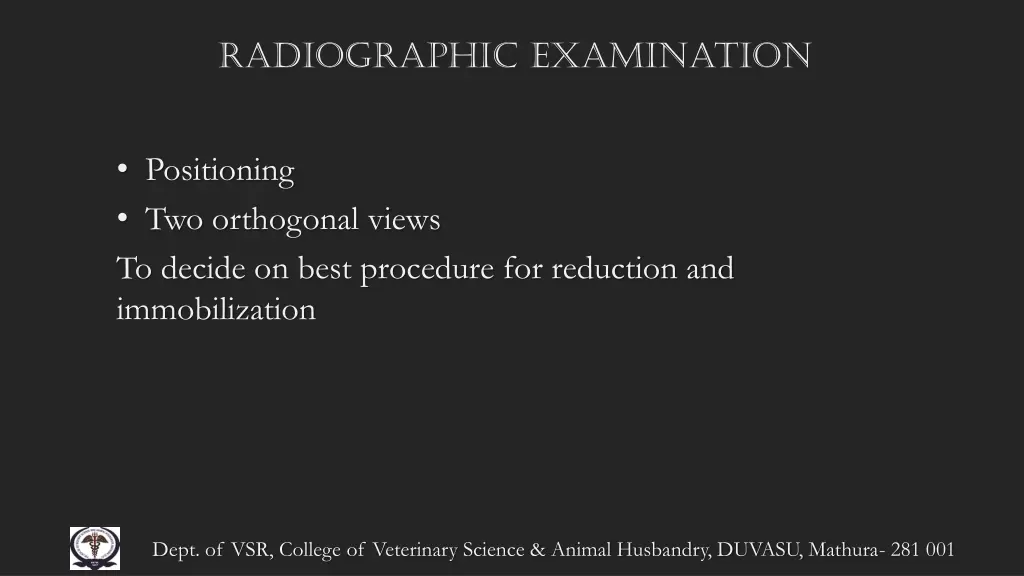 radiographic examination