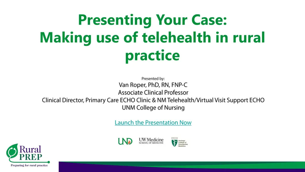 presenting your case making use of telehealth 1