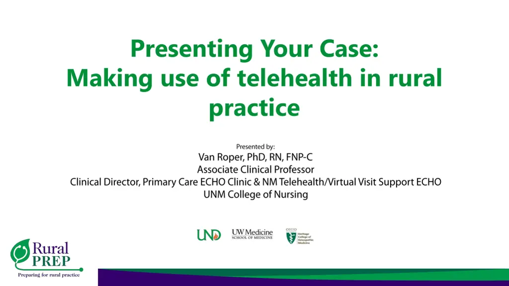 presenting your case making use of telehealth
