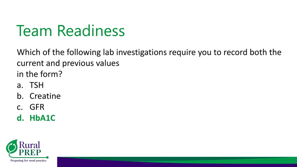 team readiness 11