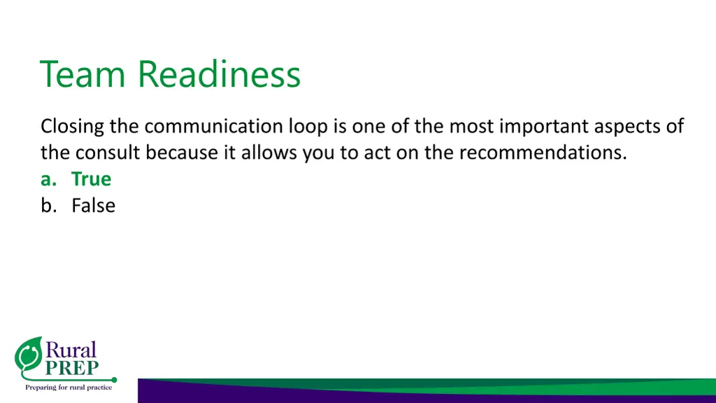 team readiness 9