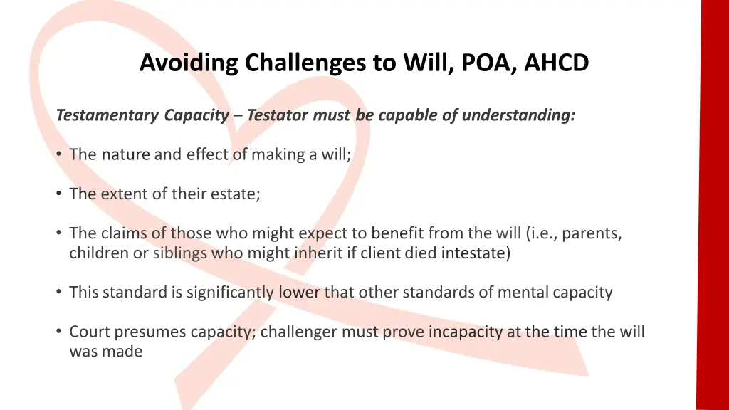 avoiding challenges to will poa ahcd