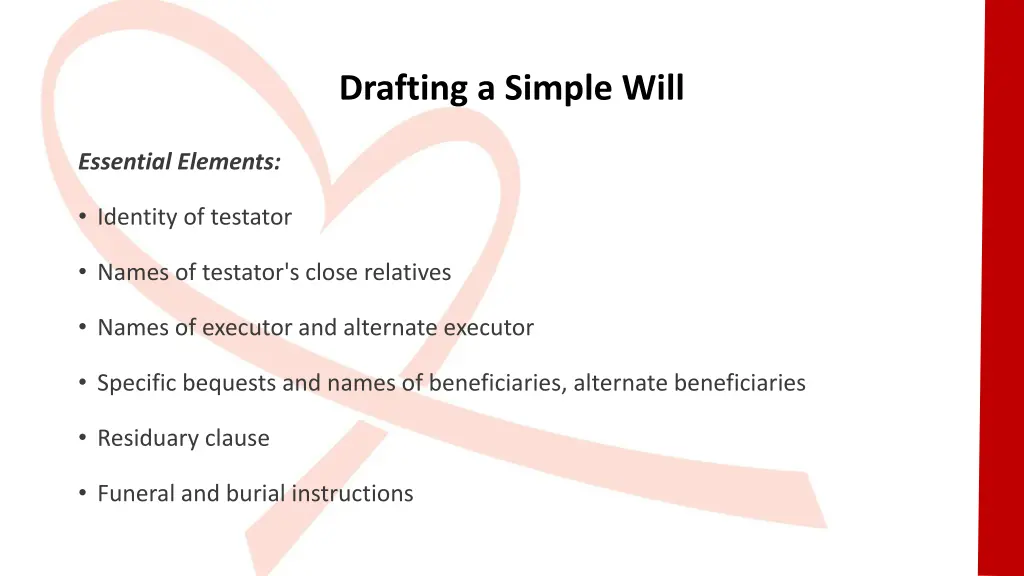 drafting a simple will