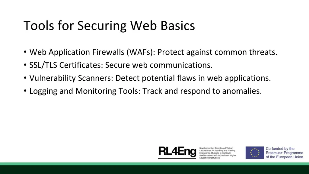 tools for securing web basics