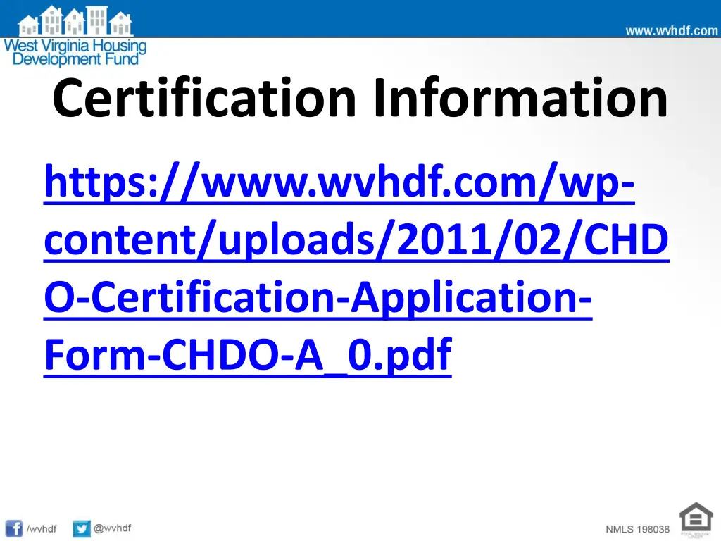 certification information