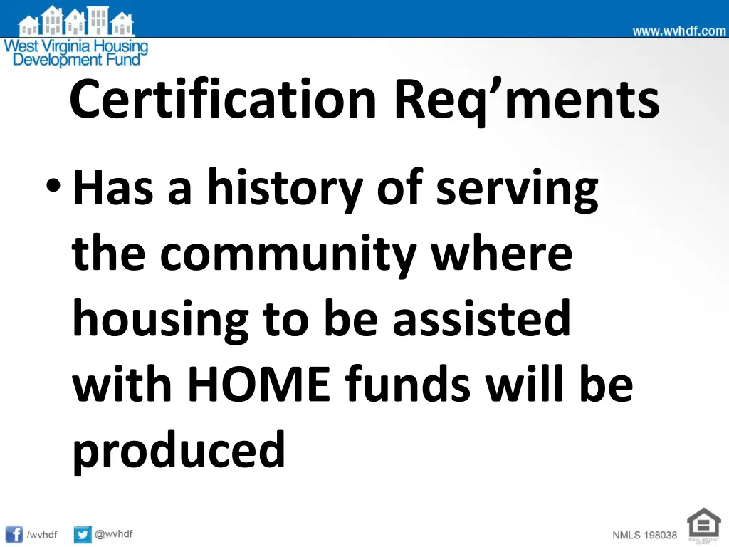 certification req ments has a history of serving