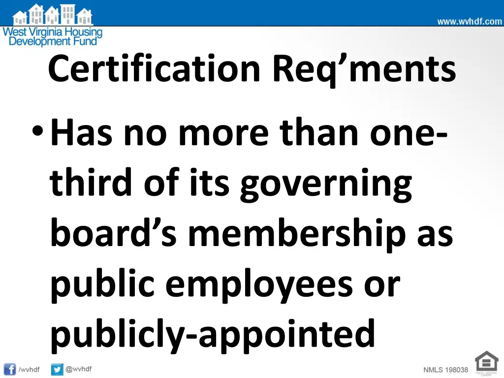 certification req ments has no more than
