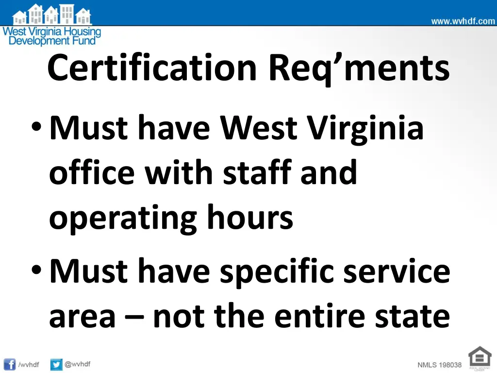 certification req ments must have west virginia