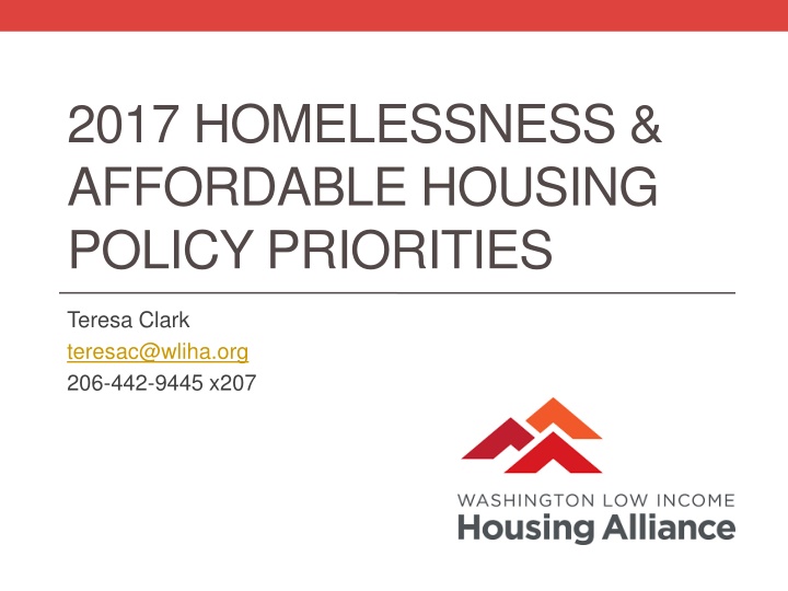 2017 homelessness affordable housing policy