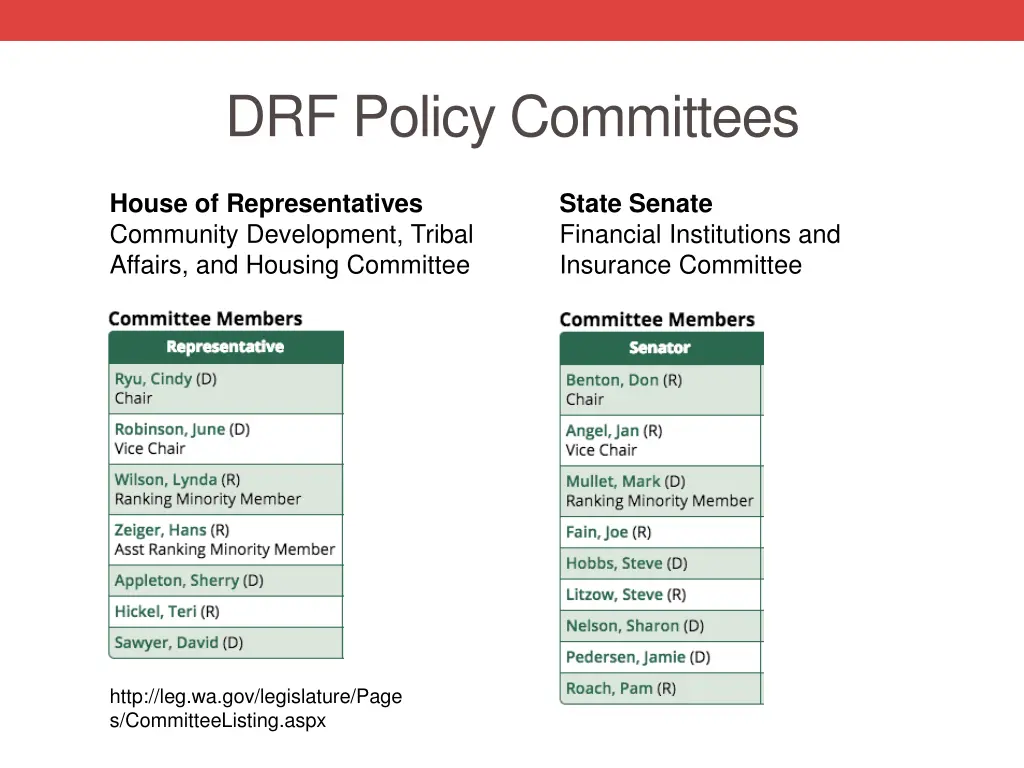 drf policy committees