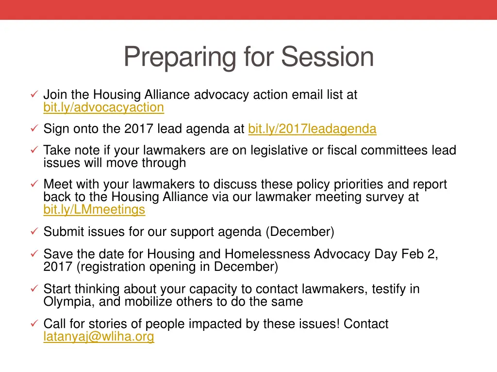 preparing for session