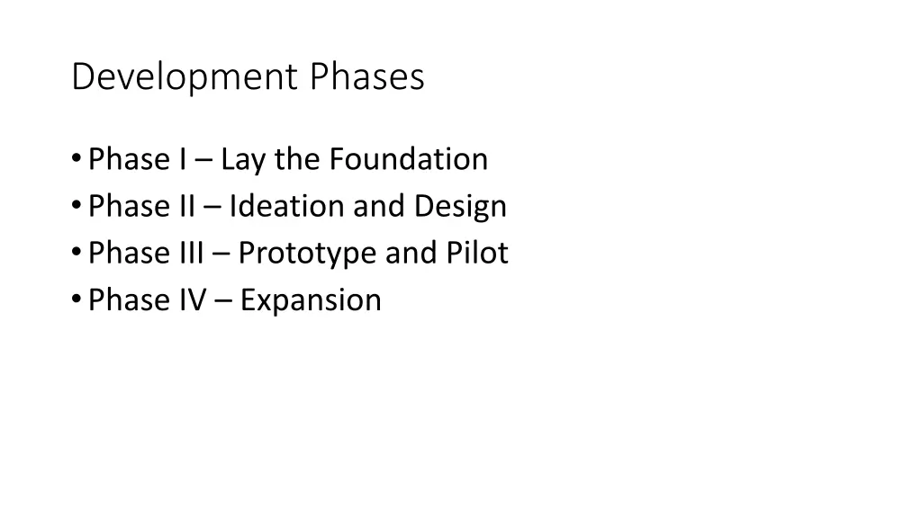 development phases