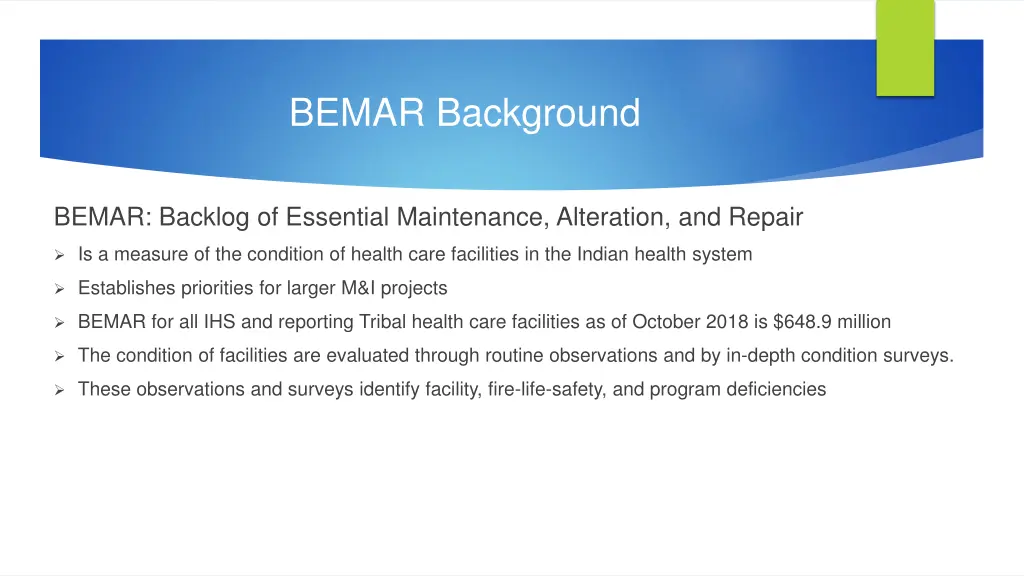 bemar background