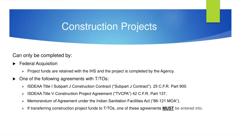 construction projects