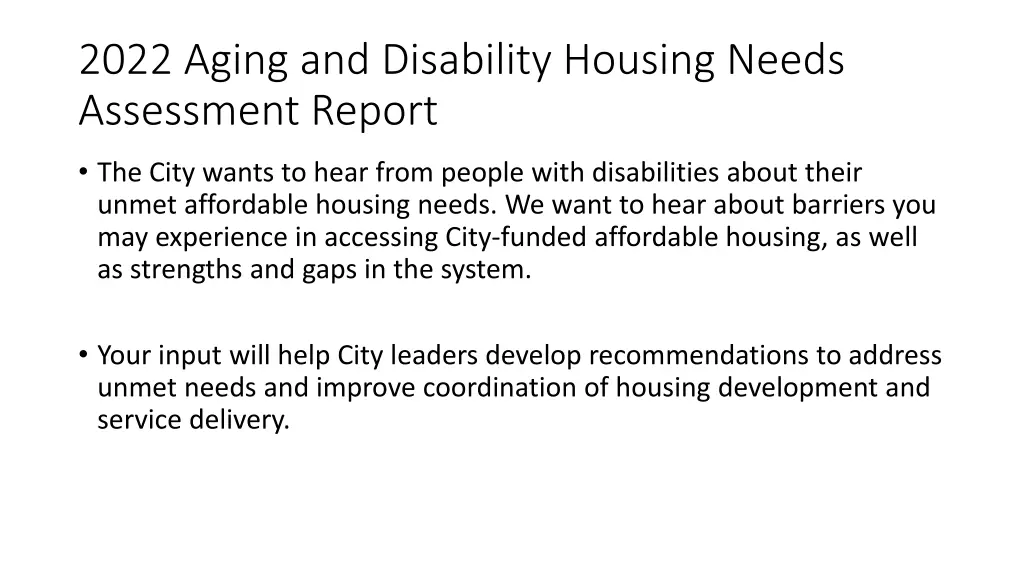 2022 aging and disability housing needs