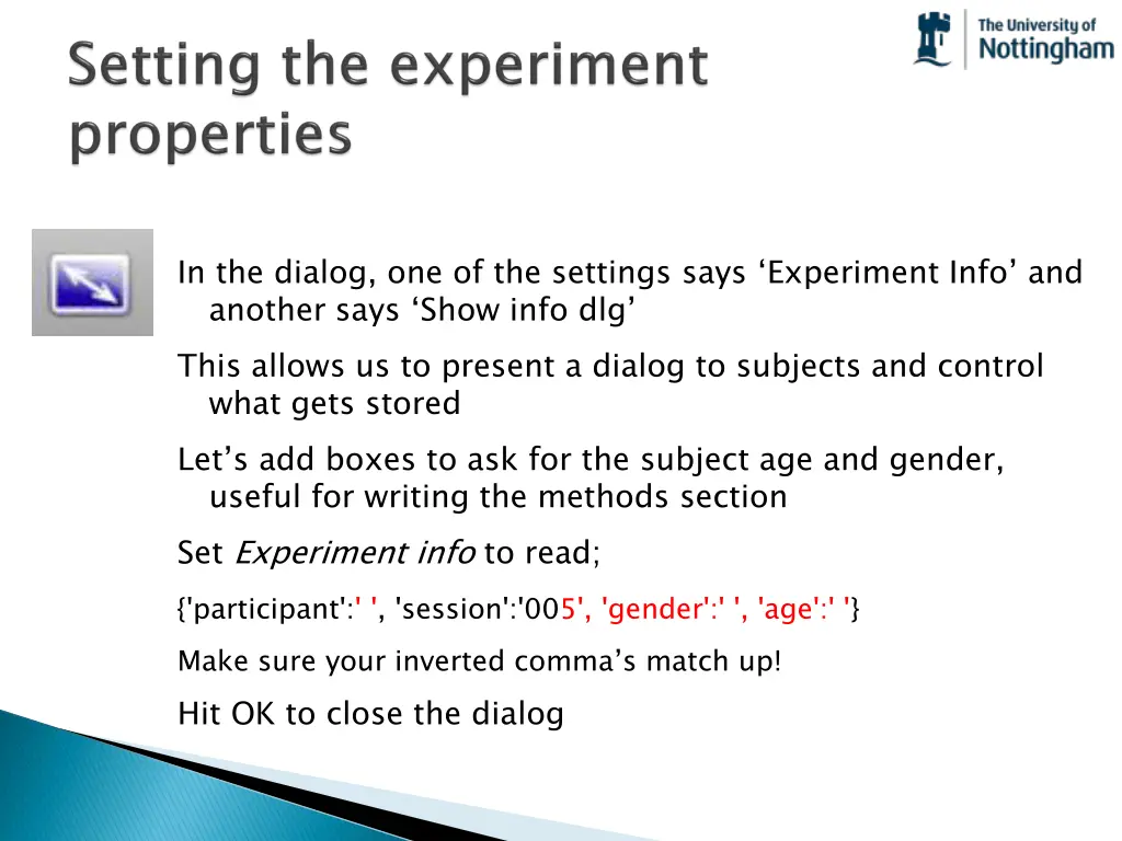 in the dialog one of the settings says experiment