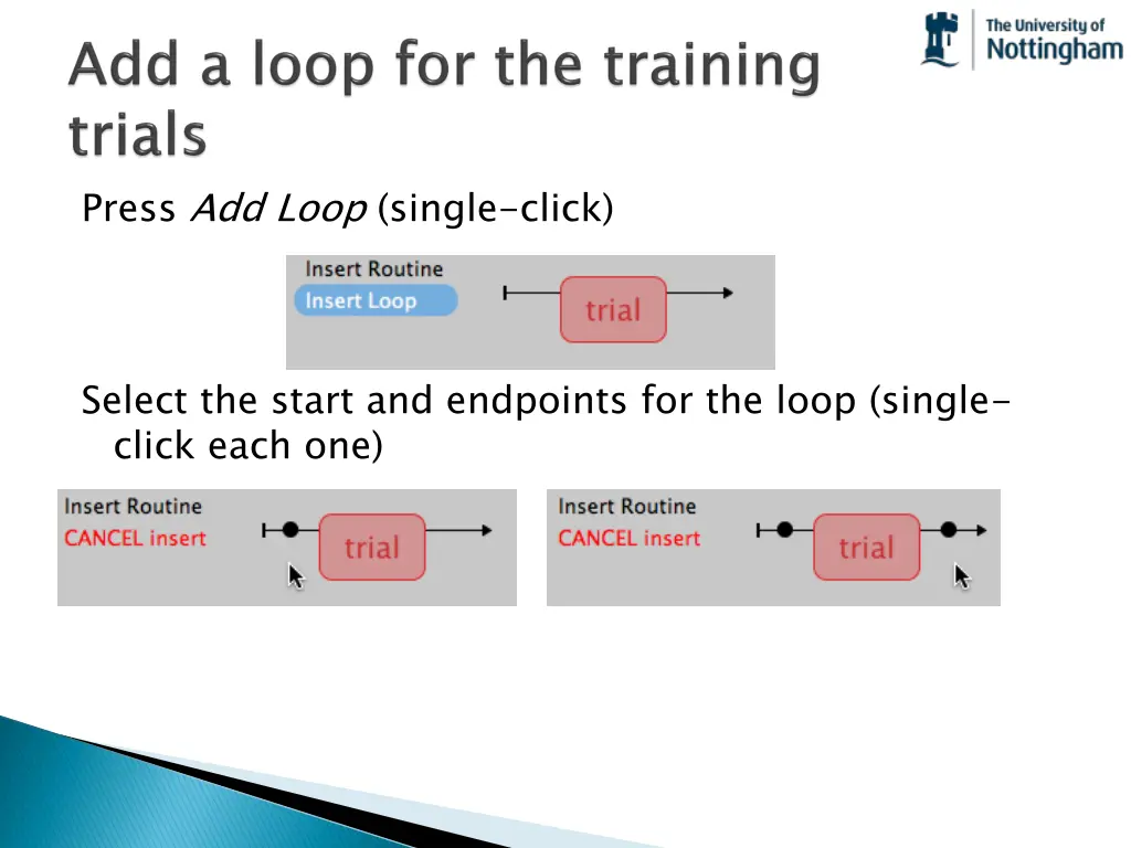 press add loop single click