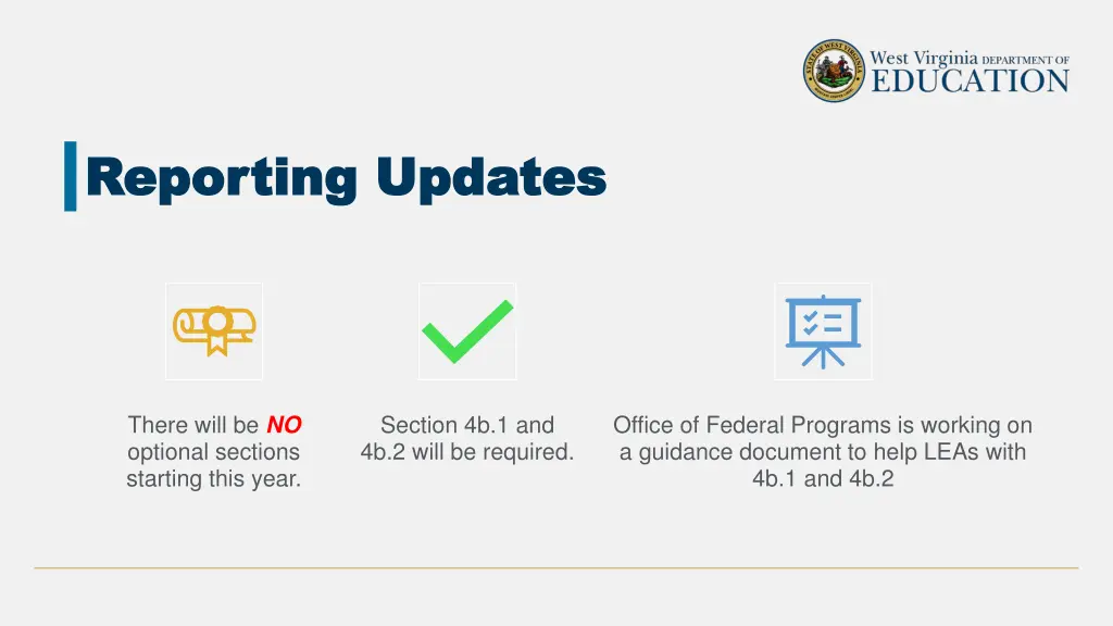 reporting updates reporting updates