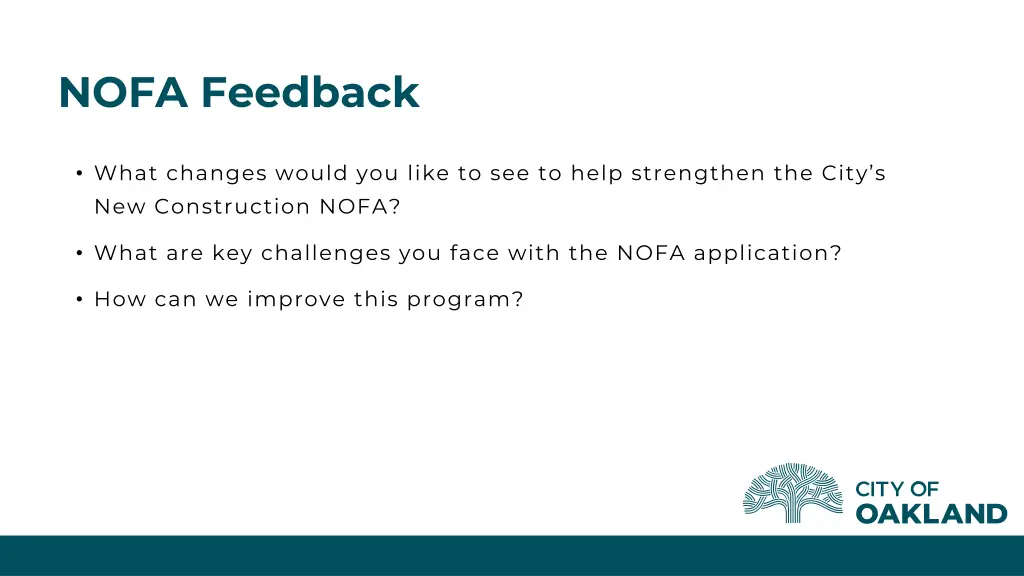 nofa feedback
