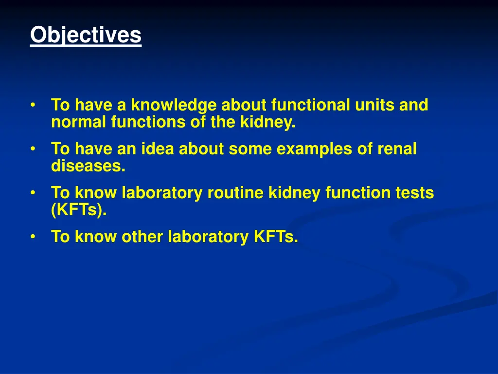 objectives