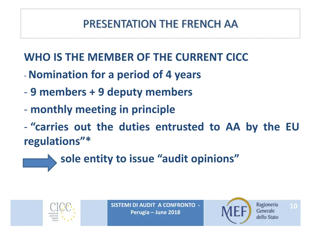 presentation the french aa