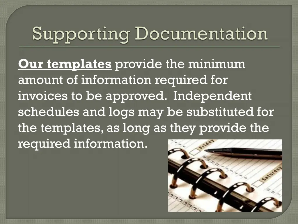 our templates provide the minimum amount