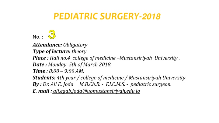 pediatric surgery 2018
