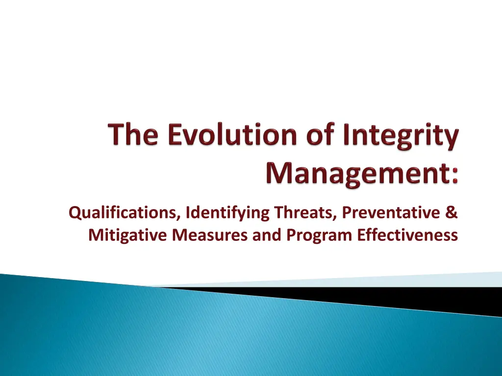 qualifications identifying threats preventative