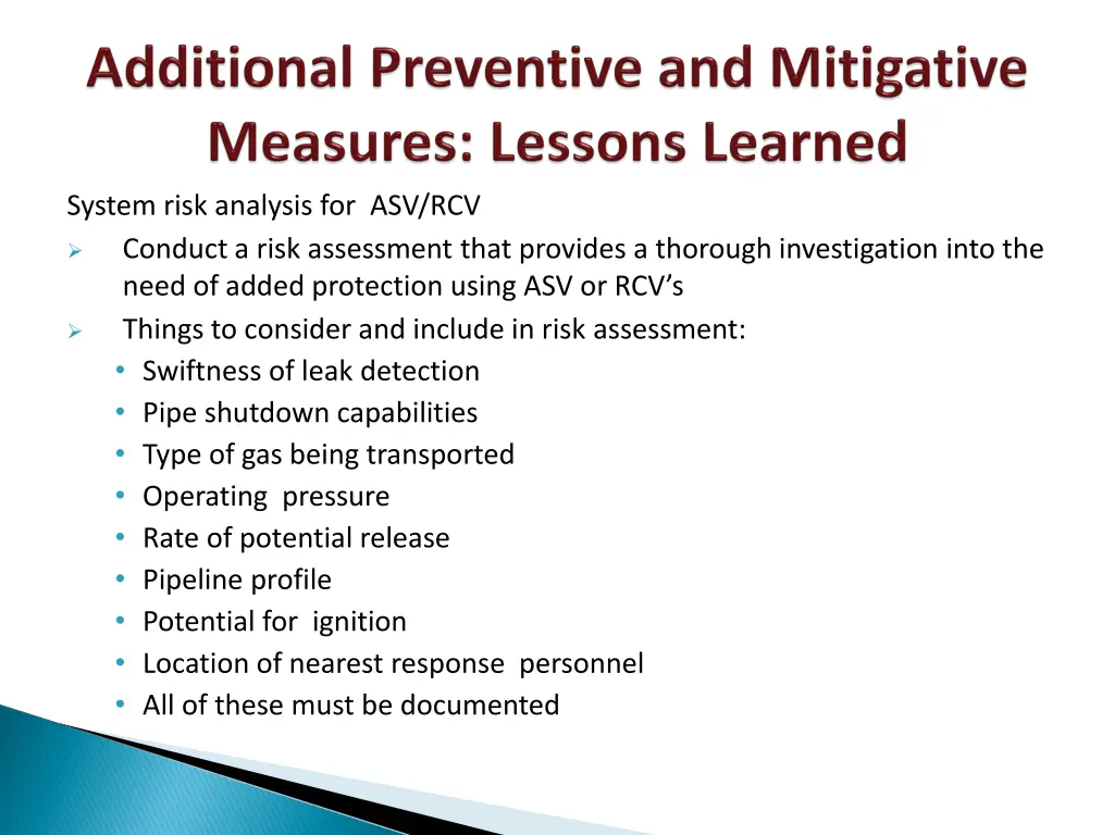 system risk analysis for asv rcv conduct a risk