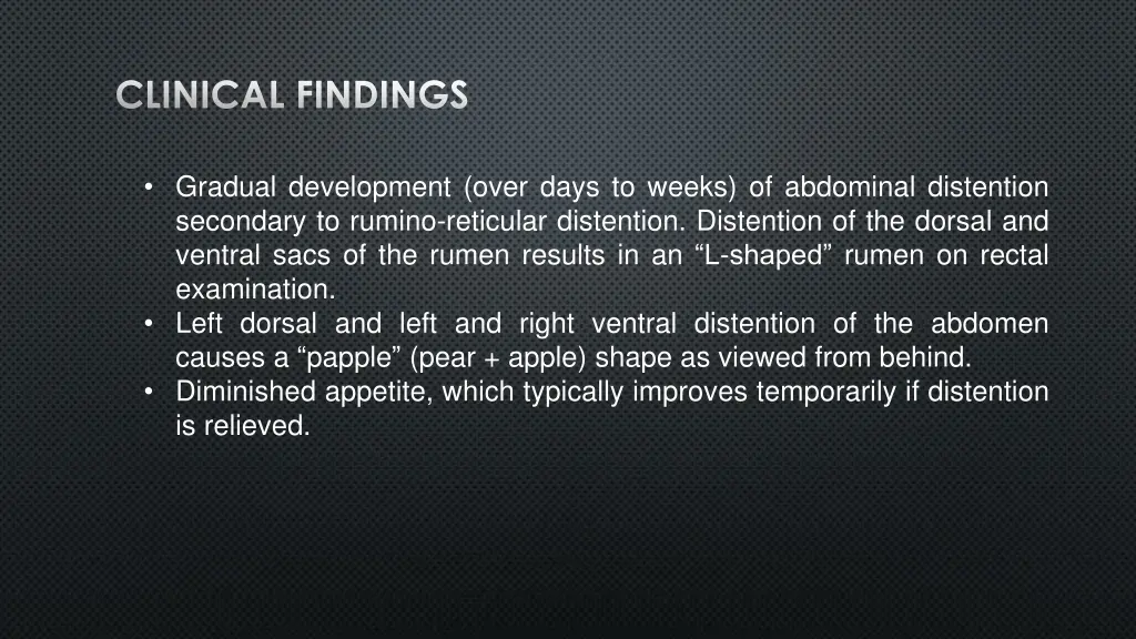 clinical findings