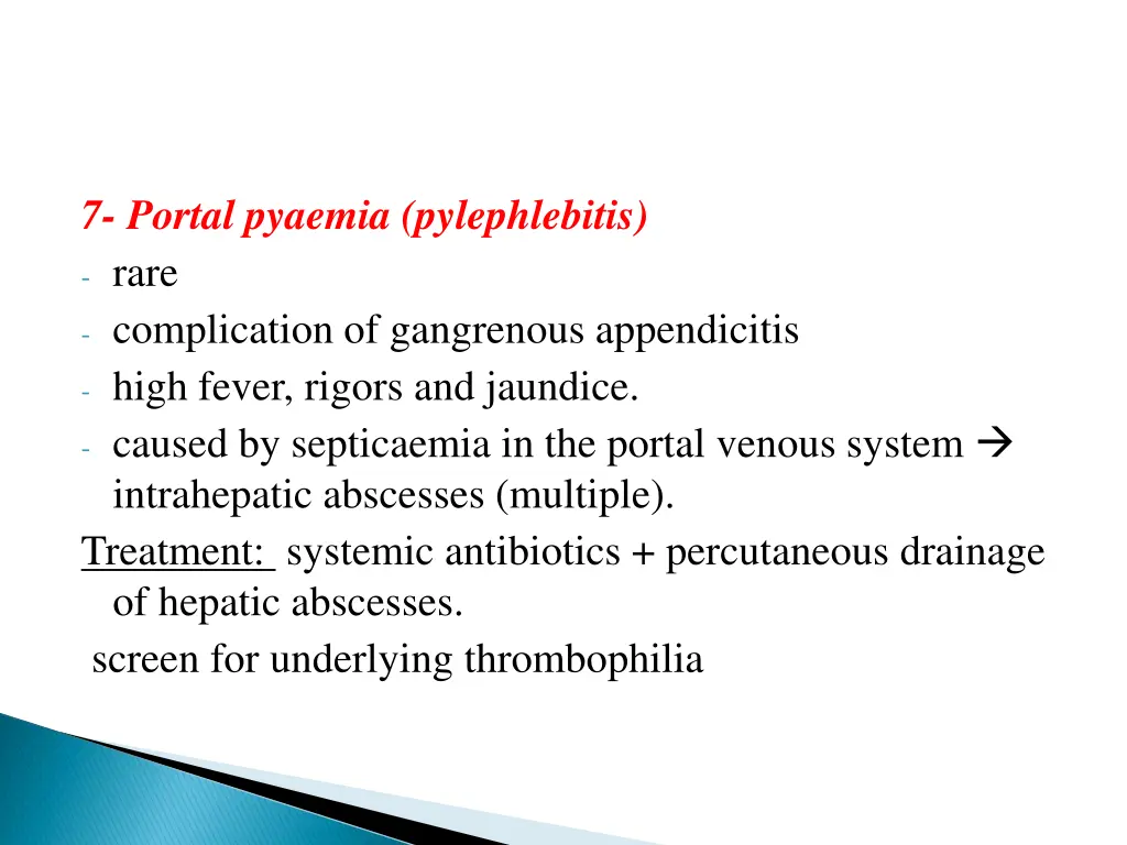 7 portal pyaemia pylephlebitis rare complication