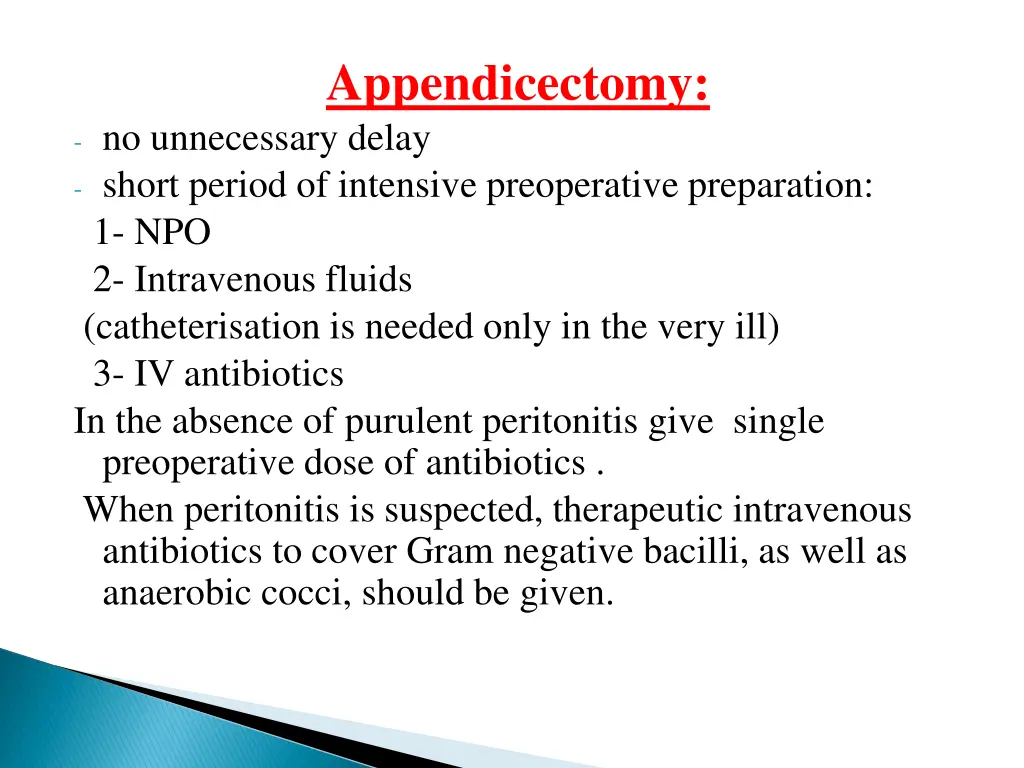 appendicectomy