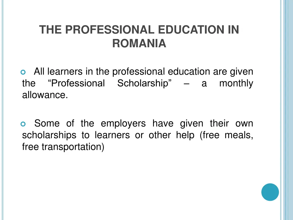 the professional education in romania 2