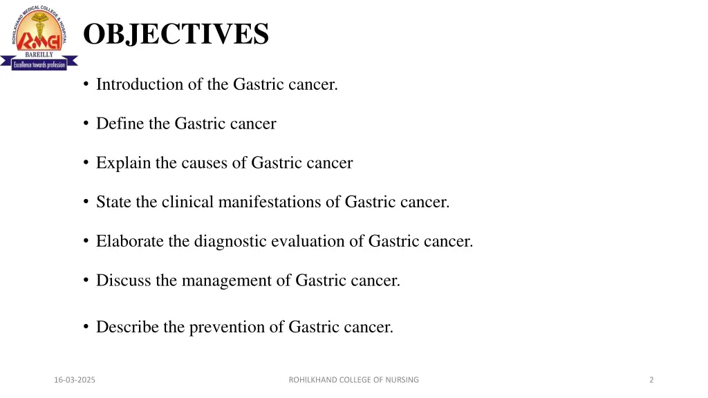 objectives