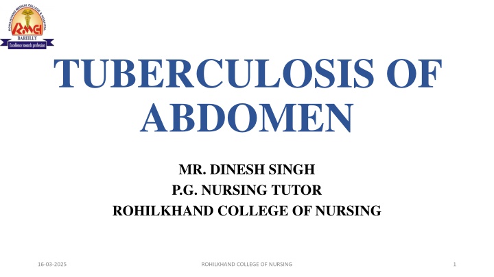 tuberculosis of abdomen