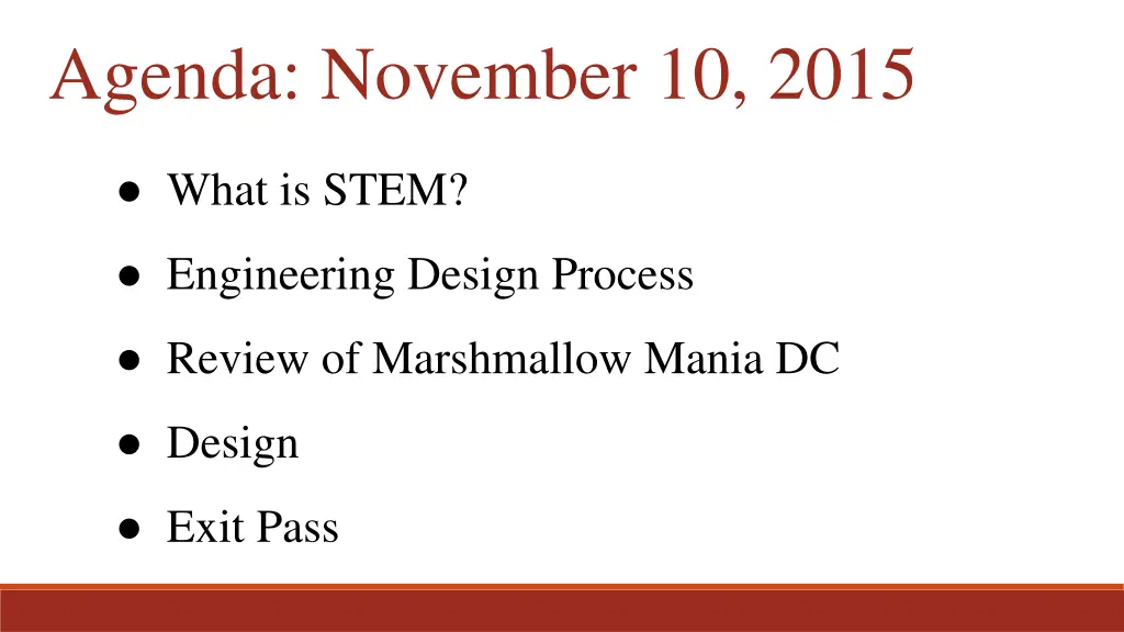 agenda november 10 2015
