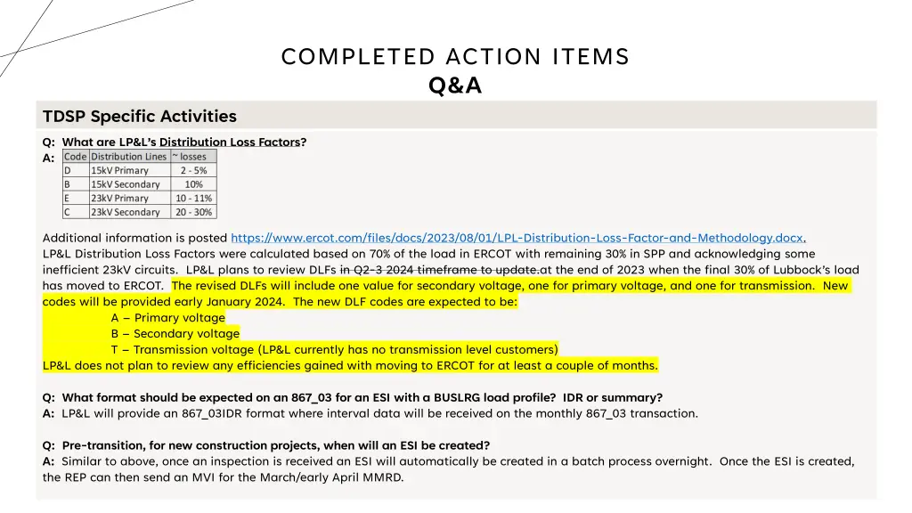 completed action items q a 4