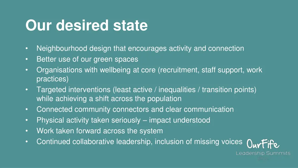our desired state
