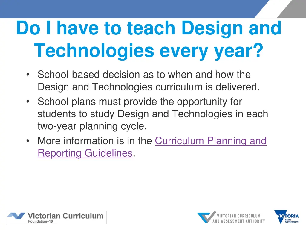 do i have to teach design and technologies every