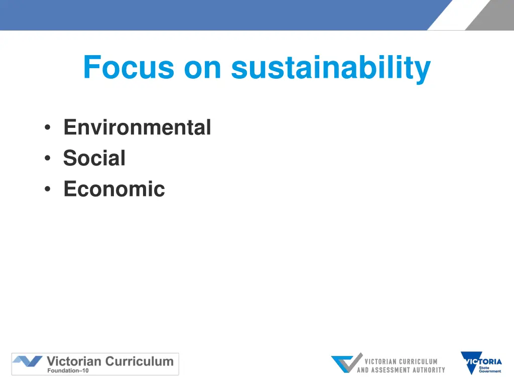 focus on sustainability