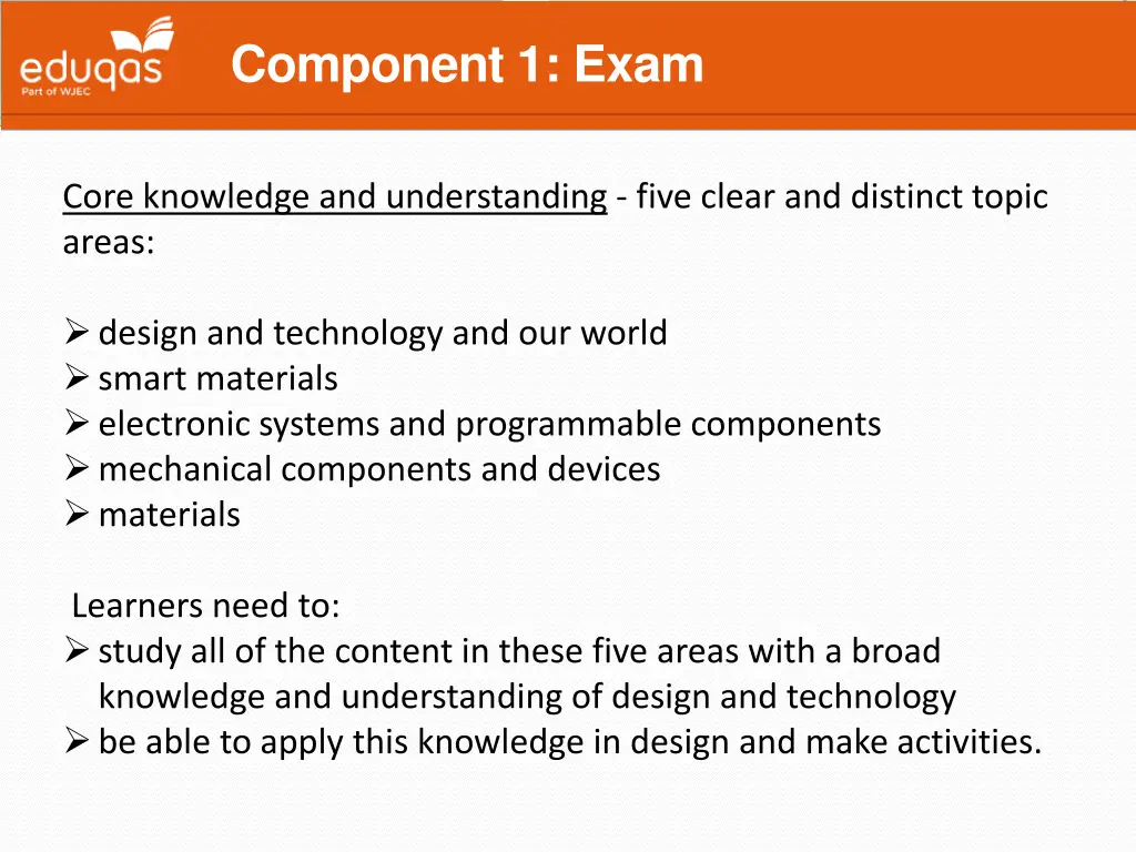 component 1 exam