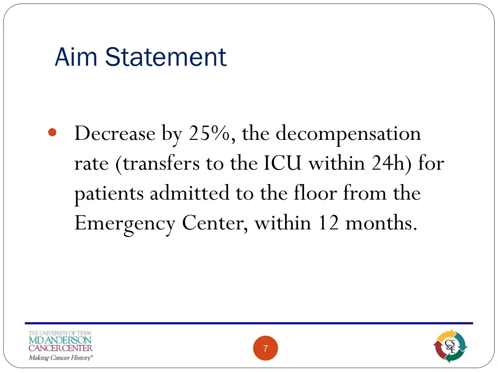 aim statement